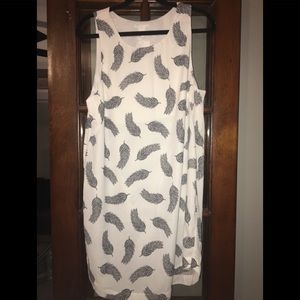 H&M feather print shift dress, NWT